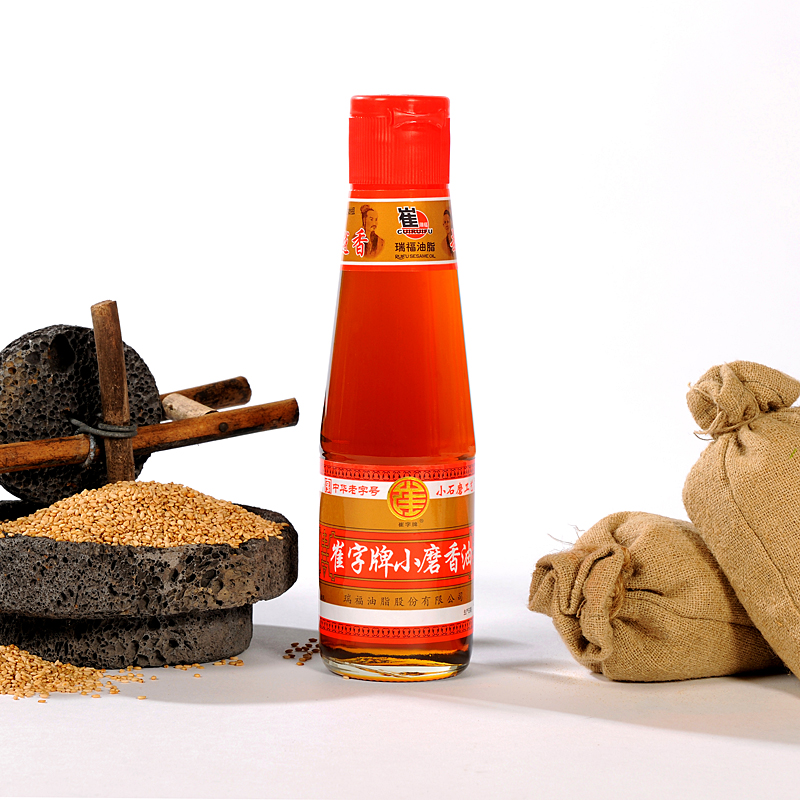 崔字牌小磨香油礼盒 218mL*4瓶 传统水代法 火锅油碟 蘸料 中华老字号