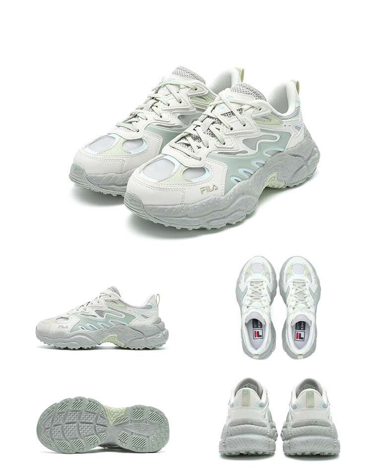 FILA Fern Pattern Sneakers [Yang Mi Style] Women's Dad Shoes Sports Casual Shoes 30