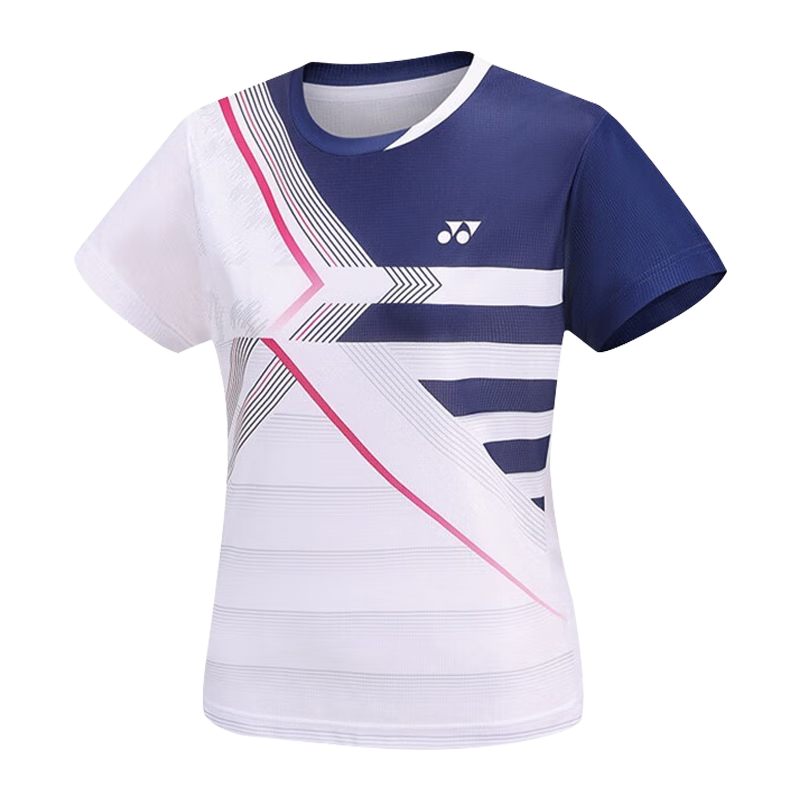 YONEX Badminton Shirt, Breathable Quick-Dry Sports T-Shirt for Women, 210143BCR Denim Navy Blue O/XL
