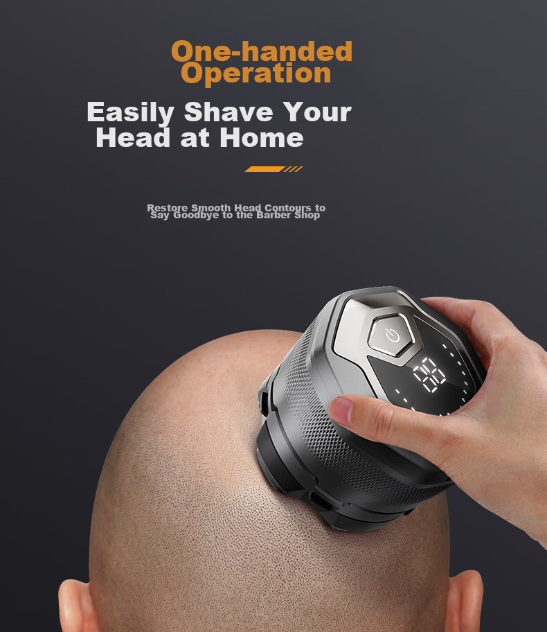 AUX Hair Clipper, Professional Shaver for Bald Heads, Self-Service Electric Home Use High-Power Razor for Shaving Head/Hair, Gift 5