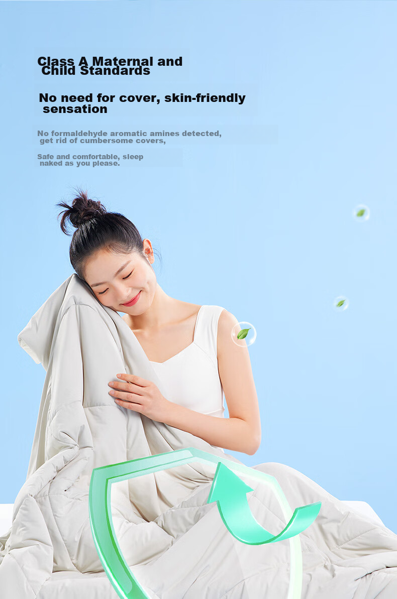 8H Class A Antibacterial Double-Sided Cooling Comforter for Summer, Coolness Rating 0.3, Cooling Quilt, 1.5*2m, L5 Gray 13
