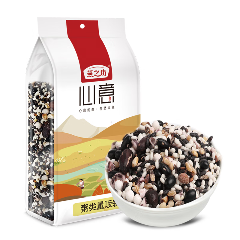 燕之坊五黑八宝粥2斤11种谷物 黑米 芡实米 血糯 腊八粥米原料