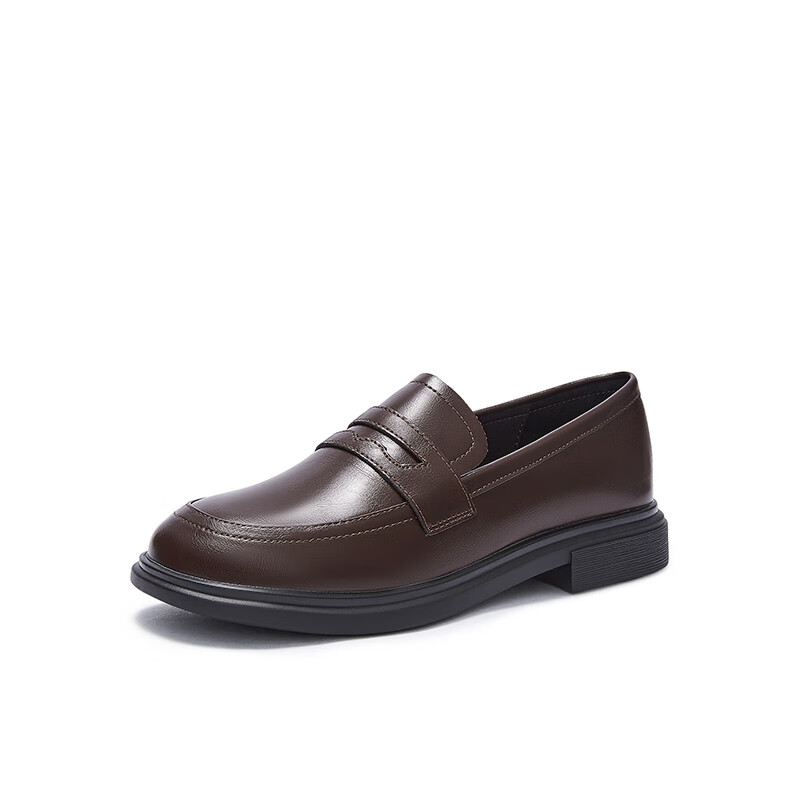 Hotwind Black Loafers for Women, New Classic Soft-Soled Black Flats, Retro British Style Leather Shoes, Women's Footwear
