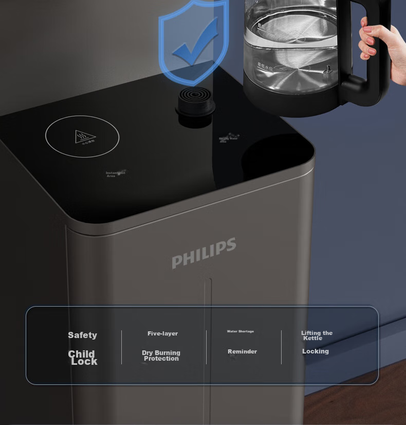 PHILIPS Tea Bar Machine, Home Standing Water Dispenser, Instant Hot Water Dispenser, Heated And Temperature-Controlled Bottom-Loading Water Tank, Living Room And Office Direct Drinking Water Machine ADD8148 26