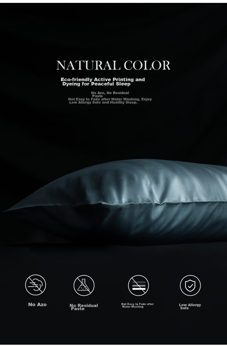 SIDANDA 100% Cotton Five-Star Hotel Pillow Core with Envelope Pillowcase, Water Blue Pillow Cover, Single Piece 48*74cm 7