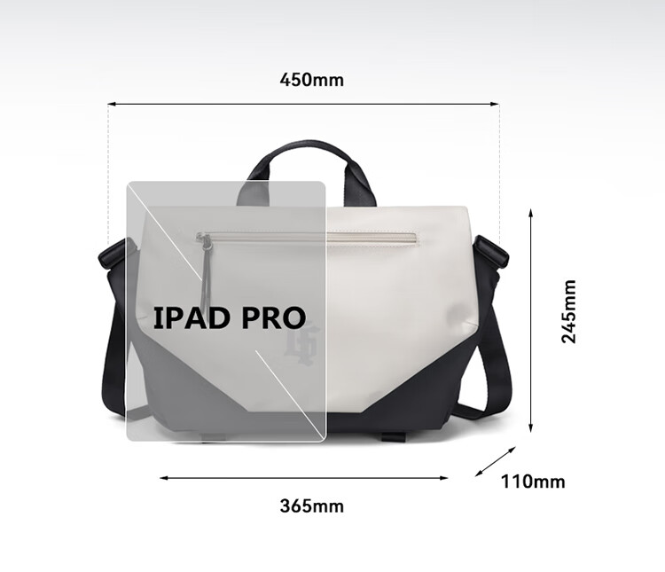 GOLF Shoulder Bag for Men, Large Capacity Crossbody Bag, Trendy Water-Resistant Casual Lightweight IPad Bag, Fashionable Sports Messenger Bag 14