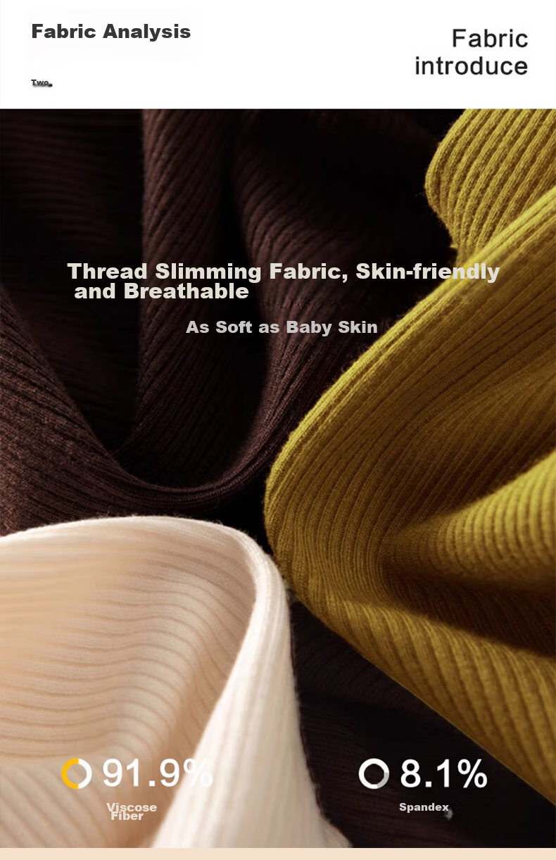LangSha Semi-Turtleneck Base Layer for Women, New Autumn And Winter Thick Fleece Ribbed Long-Sleeve Slim-Fit Antibacterial Anti-Mite Inner Wear Top 8