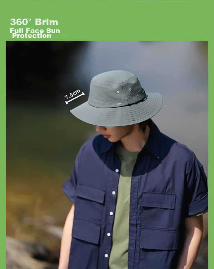 Beneunder Sun Hat for Men, Fisherman Hat, Breathable Sun Protection Cap, Outdoor Hiking Hat, Fishing Water-Resistant Hat TS013 8