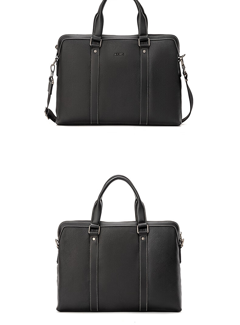Aokang Business Briefcase, Top-Layer Cowhide Leather Handbag for Men, Laptop Messenger Bag, Birthday Gift for Husband 12