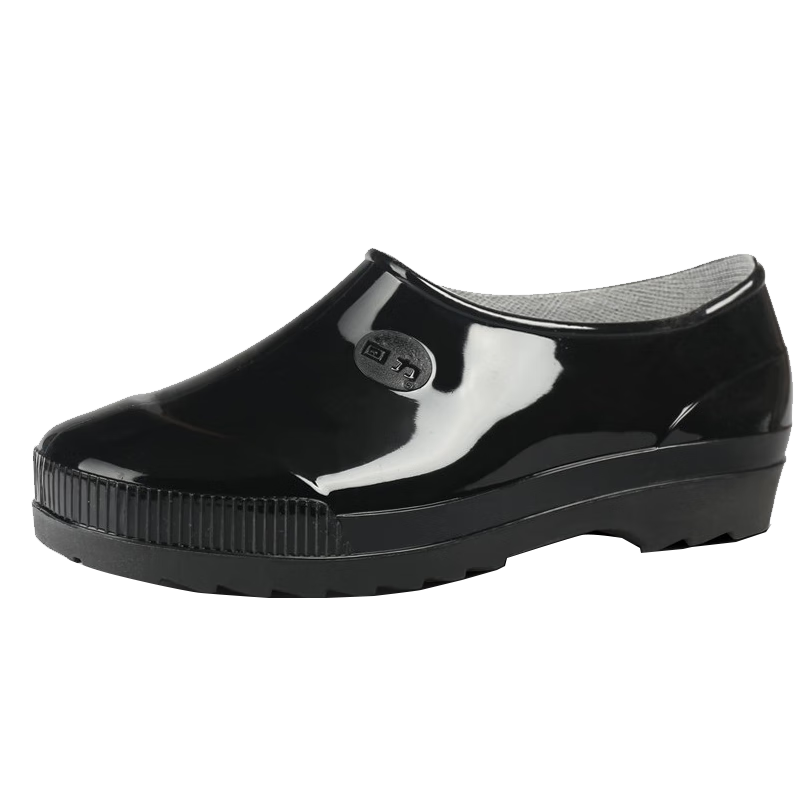 Warrior Rain Boots, Low-Top Rain Boots for Men And Women, Adult Waterproof Shoes, Kitchen Shoes, Rubber Shoes, Water Boots, Overshoes, 83087 Black, Size 40