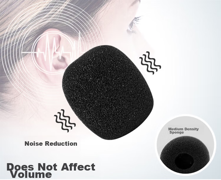 NINTAUS Small Honey Head-Mounted Microphone Amplifier, Microphone Cover, Foam Protective Case, Earphone Clip, Computer Microphone Universal Windproof Noise-Proof Protective Cover SM1 10-Pack 2