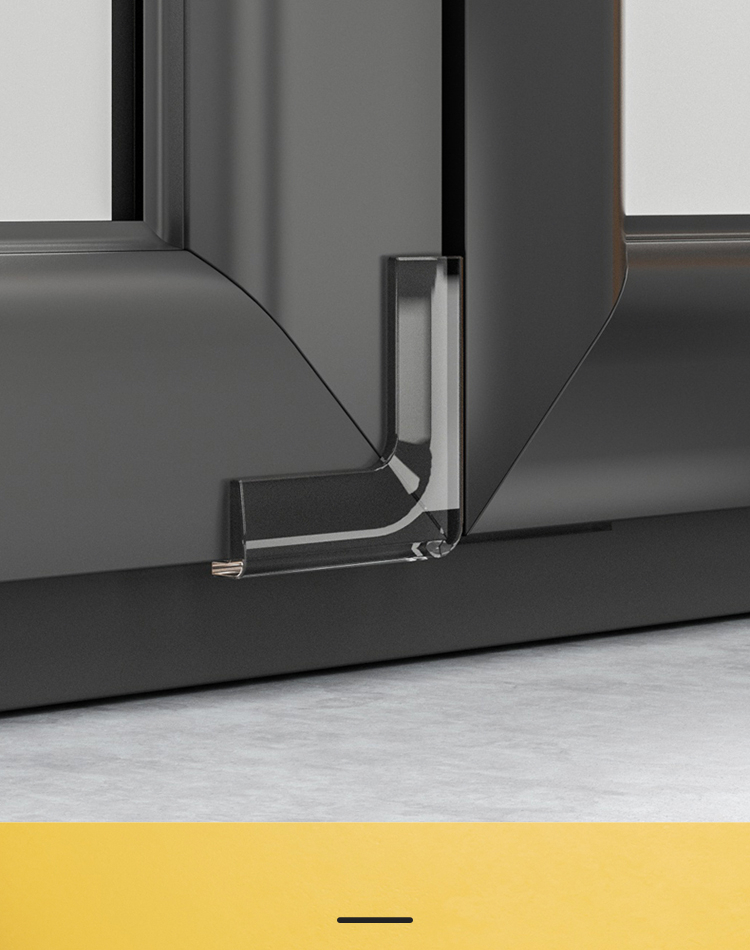 BEIDELI Aluminum Window Corner Guards, Anti-Collision Bollards, Transparent Anti-Bump Safety Corner Protectors, Window Impact Absorbers, Soft, Pack of 10 6