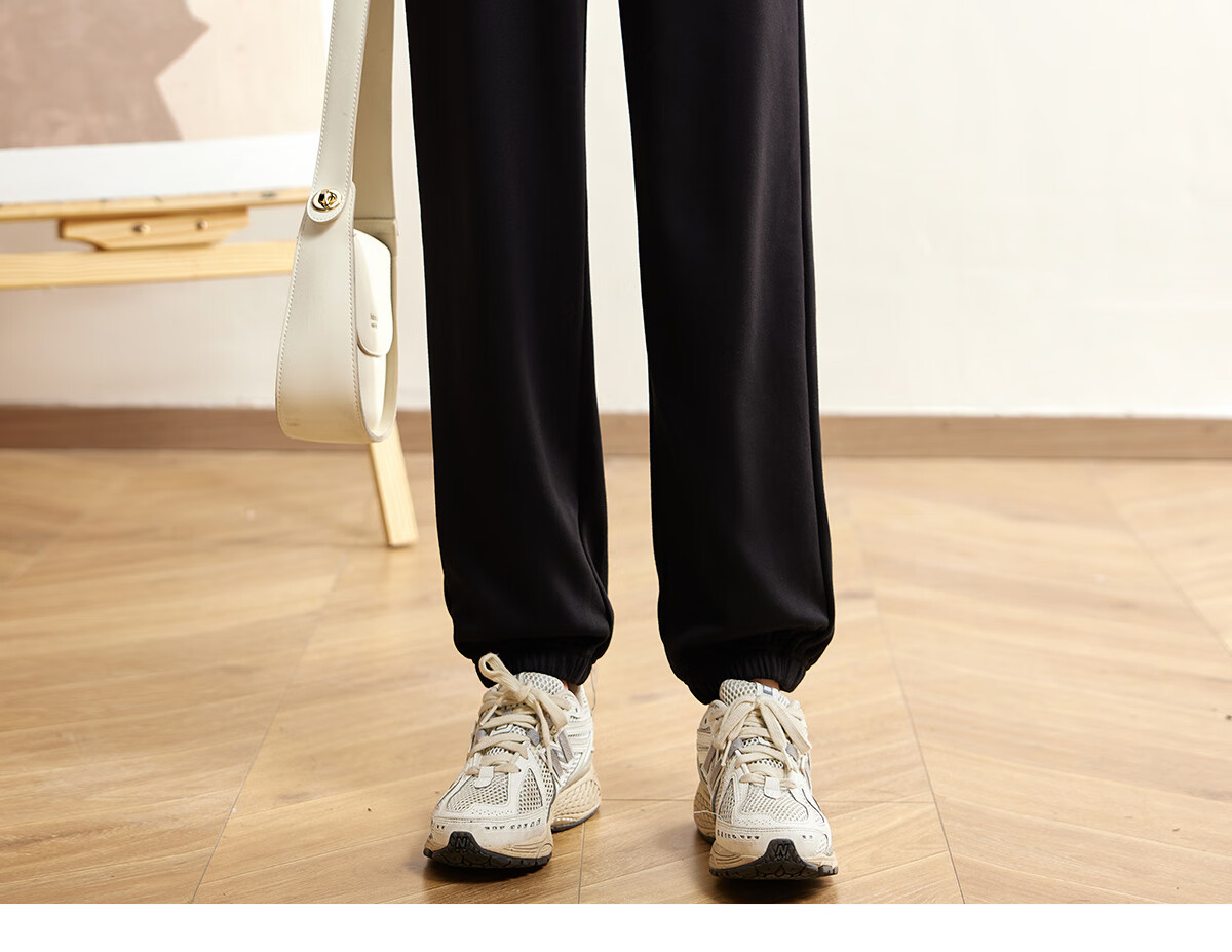 Halo Queen Women's Casual Pants, Spring And Autumn Side Striped Contrasting Color, Drawstring Elastic Waist, Summer Loose-Fitting Sweatpants, New Product H143R1011 31