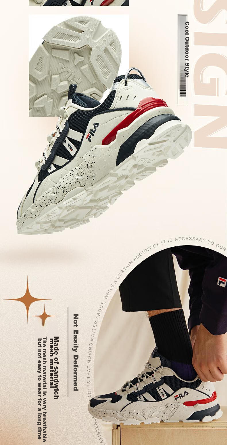 FILA Official Women's Casual Dad Sneakers Spring Summer Cushioned Breathable Running Sports Shoes 6