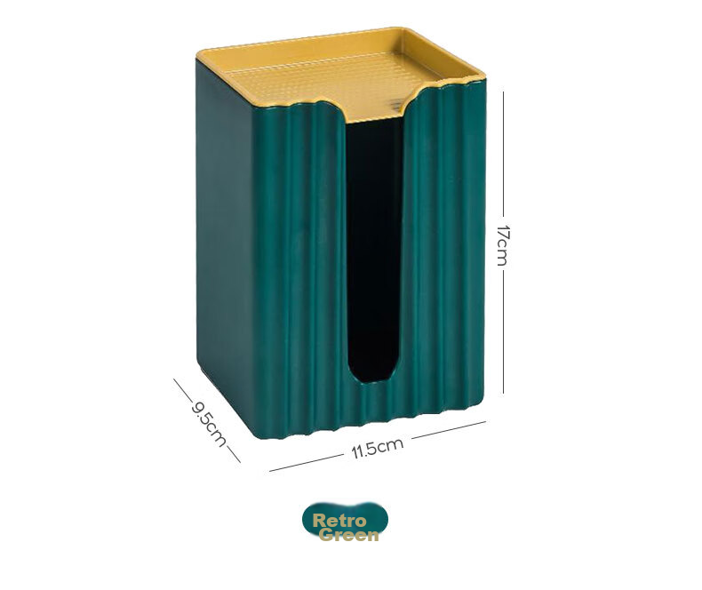 Youjialiangpin Tissue Box, Living Room Napkin Holder, Storage Box with Spring, Light Luxury Towel Box, Household Roll Paper Dispenser, Light Gree 4