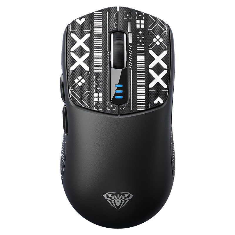 AULA SC580MAX Wireless Mouse PAW3395 Sensor Anti-Slip Stickers Lightweight Ergonomic Gaming Office Wired 2.4G Bluetooth Tri-Mode Long Battery Life Black