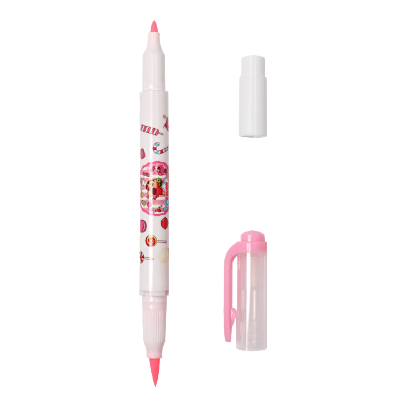 ZEBRA Crayon Shin-Chan Limited Edition Dual-Tip Highlighter, Rainbow Color Planner Pen, Student Emphasis Marker, WFT8-CS Soft Pink (Buy One Get One Free)