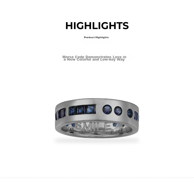 APM Monaco [Same As Lockex] SMILE Morse Code Ring Set, Gift for Girlfriend Or Boyfriend 2