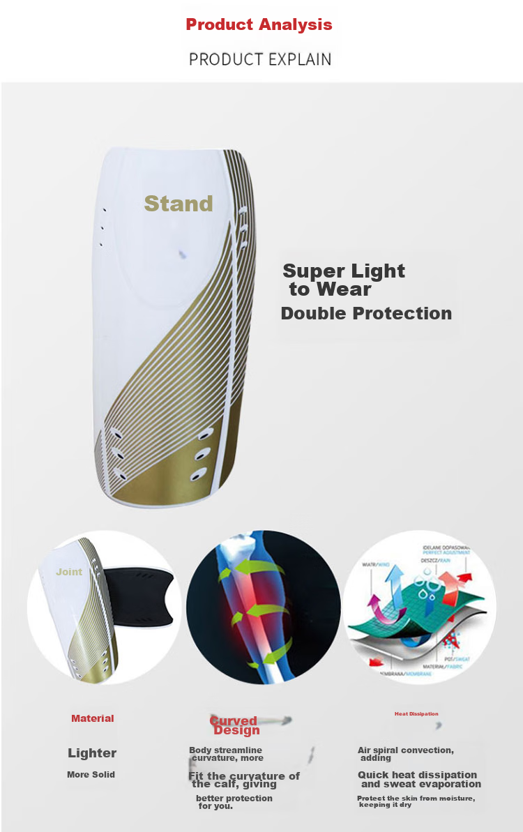 AQ Shin Guard Soccer Equipment Training Sports Protective Gear, Gold Color, Two Pieces, S60601M140-160cm 3