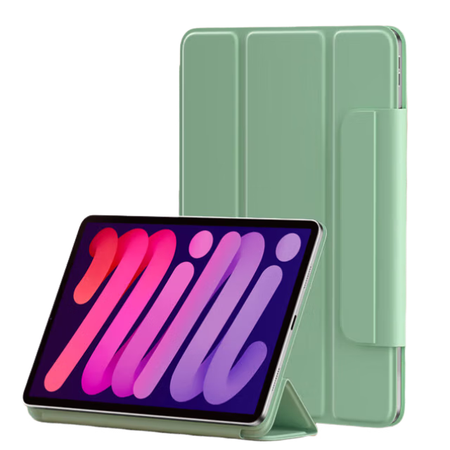 BIAZE Compatible with 2024/2021 IPad Mini 7/6 Protective Case, Apple Tablet 8.3-Inch Protective Cover, Magnetic Double-Sided Clip with Smart Sleep/Wake Function PB300 Matcha Gree