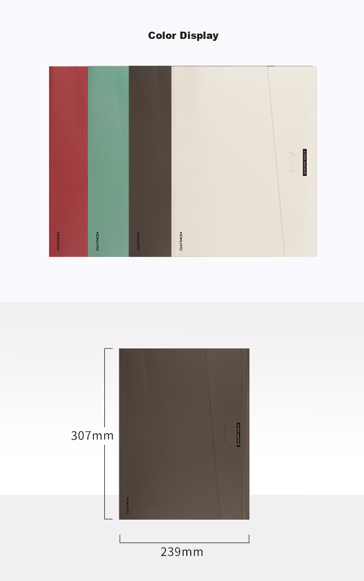 KOKUYO A4 Single-Layer File Folder, PP Material Waterproof, Office Supplies, College Entrance Exam Document Folder, Multiple Colors Available, WSG-FUS7203C Subject Pouch 2