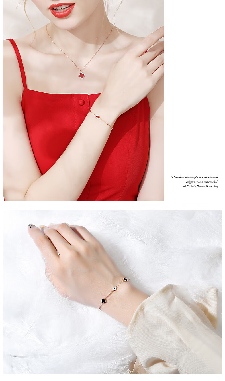 Grace Girl Original Four-Leaf Clover Bracelet for Women, Fashionable Luxury Jewelry, Anniversary Birthday Gift for Girlfriend 4