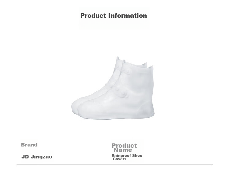 JD Original Rain Shoe Covers XXL, Eco-Friendly Odorless Waterproof Rain Shoe Covers for Men And Women, Thickened Wear-Resistant Rain Boots 23