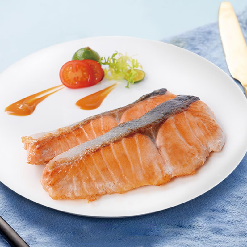 蓝雪冷冻三文鱼柳150g 宝宝儿童装ASC认证去刺去骨大西洋鲑鱼海鲜水产