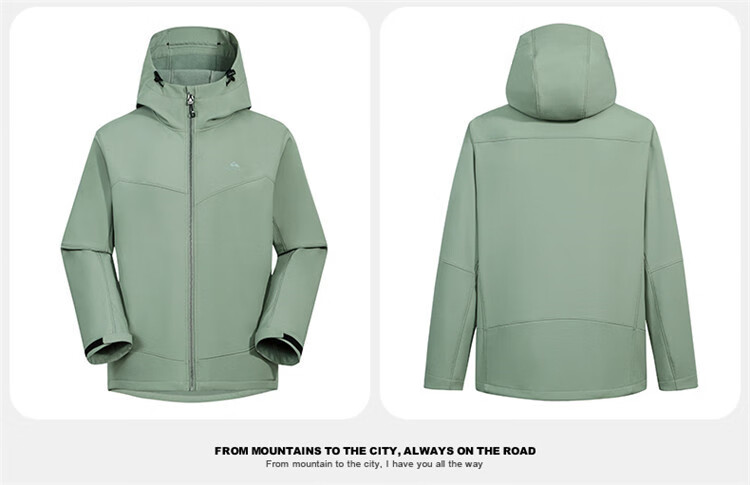 Toread Seals Men's Softshell Jacket Spring Outdoor Mountaineering Fleece Lined Warm Windproof Breathable Sports Loose Fit Coat 19