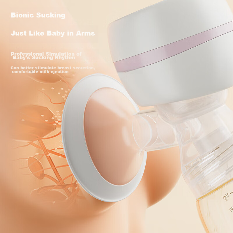 Missbaby Electric Breast Pump, Portable All-In Breast Pump, Milk Collector, High Suction Power, Fully Automatic Milk Extraction Machine