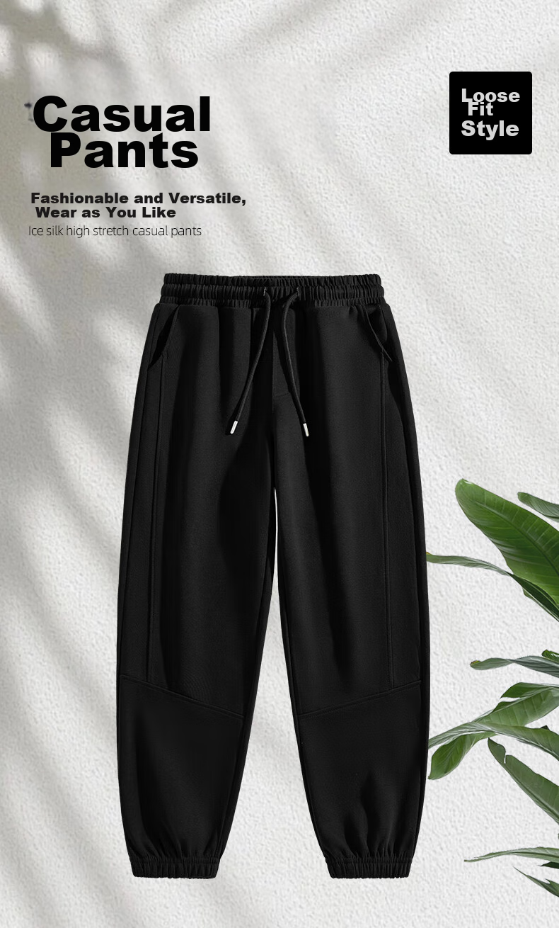 JEEP SPIRIT Men's Two-Piece Set for Autumn Wear, Loose-Fitting Stand-Collar Sweatshirt with Casual Pants, Athletic Running Outfit in Black, Slimming Effect 4