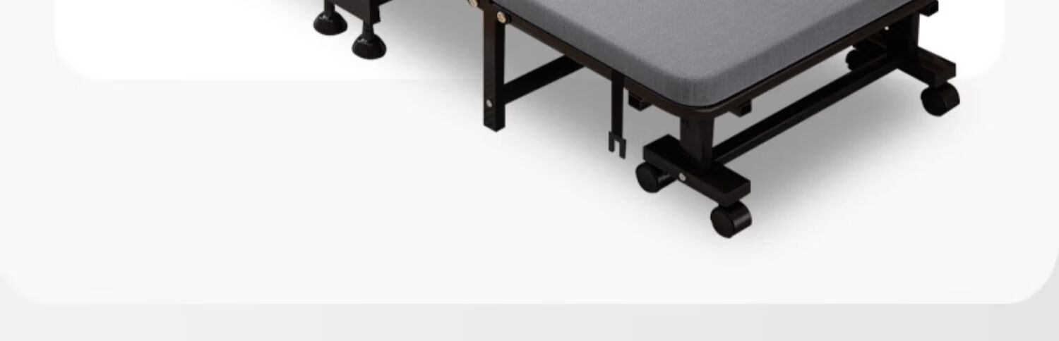 Quanpinwu Folding Bed, Single Bed for Office Nap, Four-Fold Bed for Home Use, Simple Bed, Hospital Accompanying Bed, Nap Essential 4