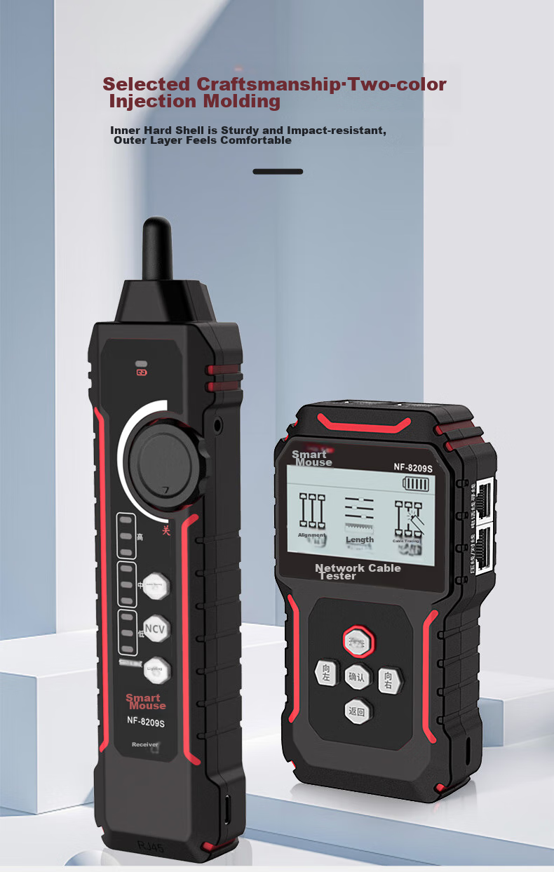 Jingmingshu NF-8209S Kit Cable Tester, Length Meter, Wire Tracker, Port Flasher, Crimping Test 12