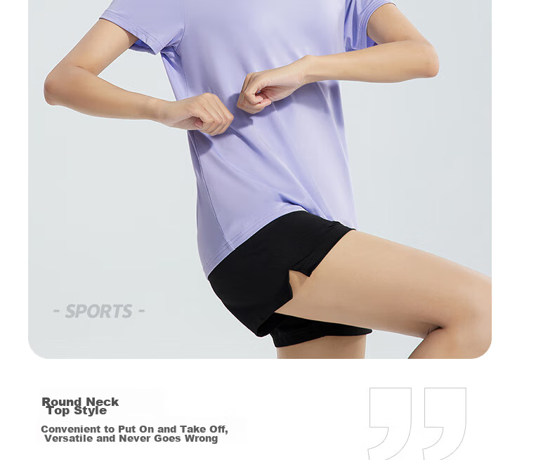 361° Women's Running Outfit Set, Summer New Casual Short-Sleeve Shorts Two-Piece Set 662414001H-4 56