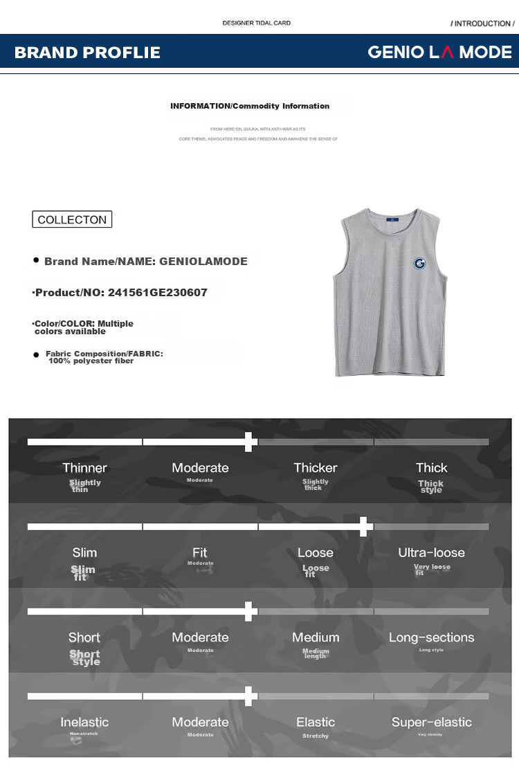 GENIOLAMODE Men's Tank Top, Simple And Stylish, Thin Sleeveless Vest, Sports Fitness Waistcoat for Me 6