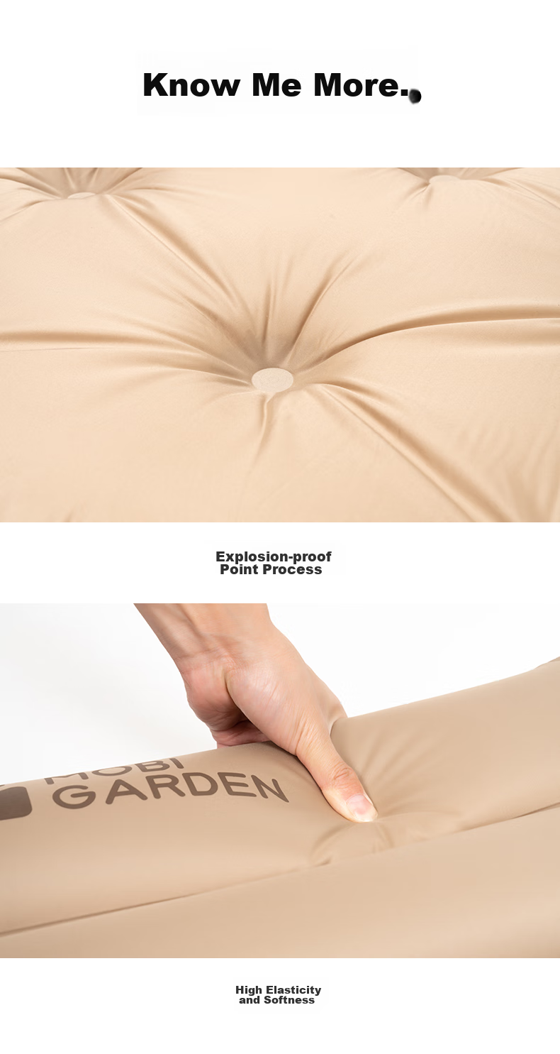 MOBIGARDEN Moisture-Proof Mat, Outdoor Camping Splicing Pillow Double Automatic Inflatable Mat, NX19663004, Warm Sand Color 13