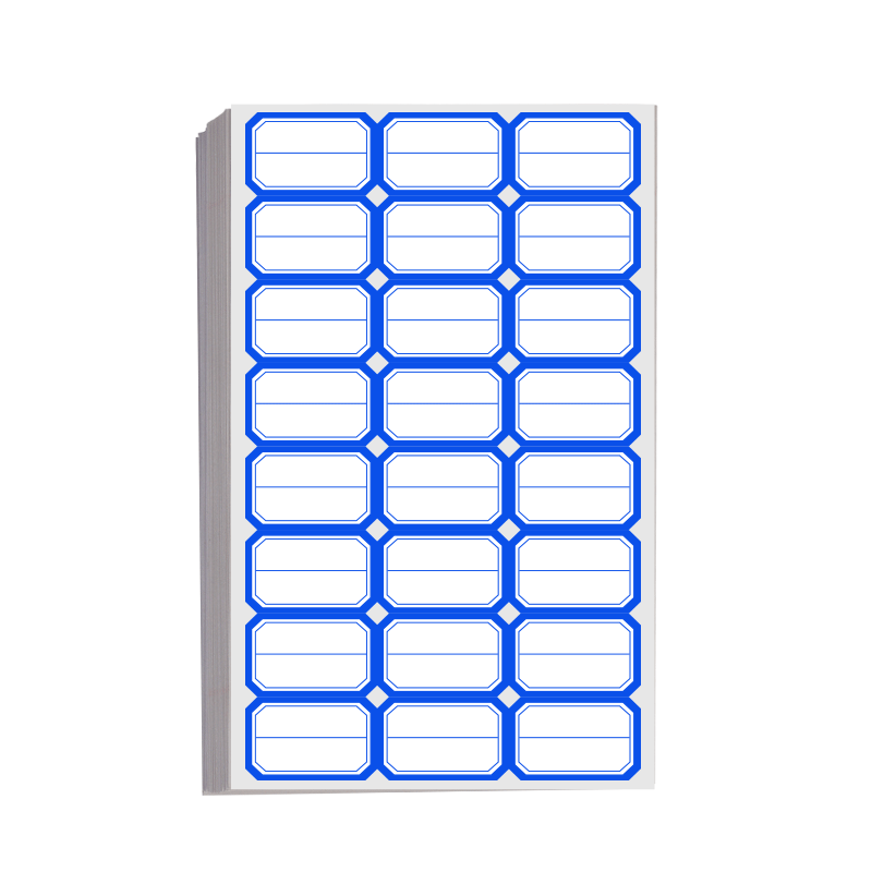 DiLe Premium Series, 1440 Pieces 24x38mm Self-Adhesive Labels, 60 Sheets/pack, Blue, 4649