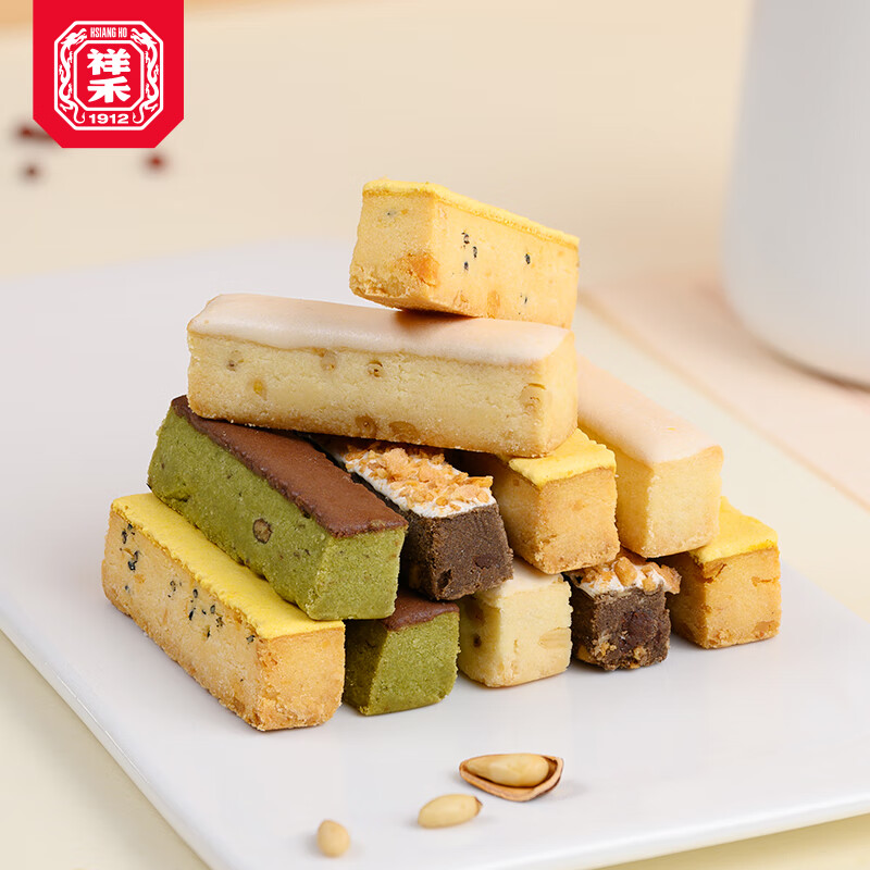 祥禾饽饽铺松仁奶酥250g天津特产糕点心休闲零食早餐代餐伴手礼下午茶小吃