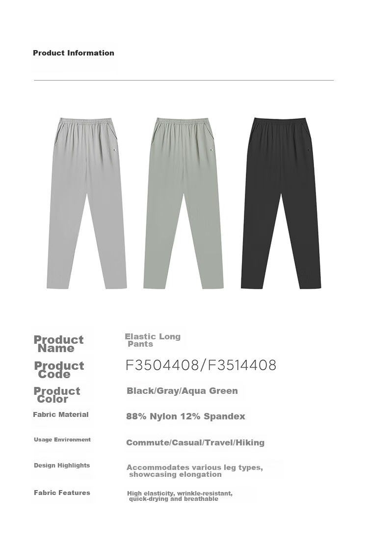 SCALER Quick-Dry Pants for Men, Summer Breathable Elastic Straight-Leg Casual Sports Trousers for Women F3514408 7