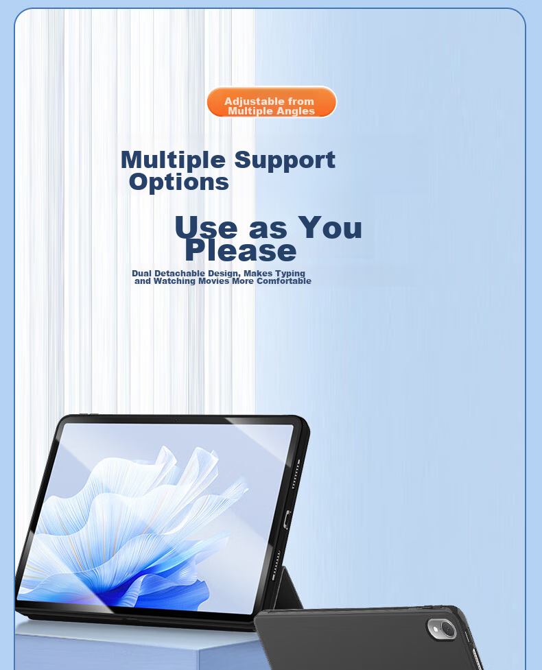 Kulefeng Huawei MatePad Mini 8.8-Inch 2025 Protective Case, Huawei Tablet Five Ultra-Thin Full Protection Shockproof Flip Cover, Tri-Fold Smart Leather Case Outer Shell 12