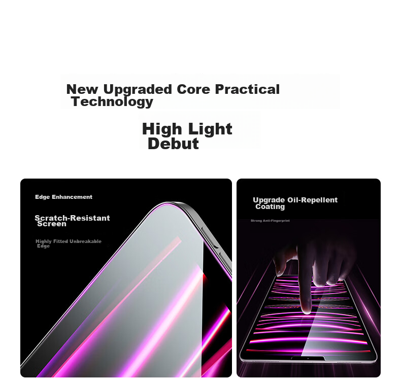 CangHua Tempered Glass Screen Protector for IPad Pro/Air4/Air5, Compatible with 11-Inch 2022/2021/2020 Apple Tablets, HD Anti-Fingerprint Protective Film 3