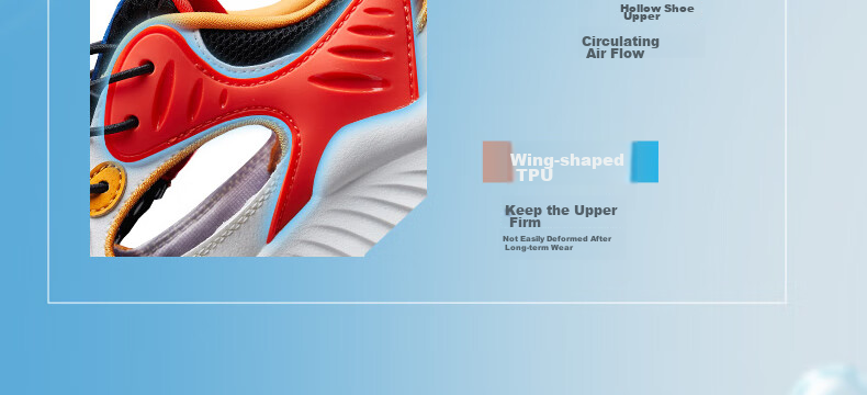 QIAODAN Boys' Cage Shoes, Children's Summer Breathable Sports Running Shoes, Big Kids' Cool Shock-Absorbing Sneakers, Size 40 33