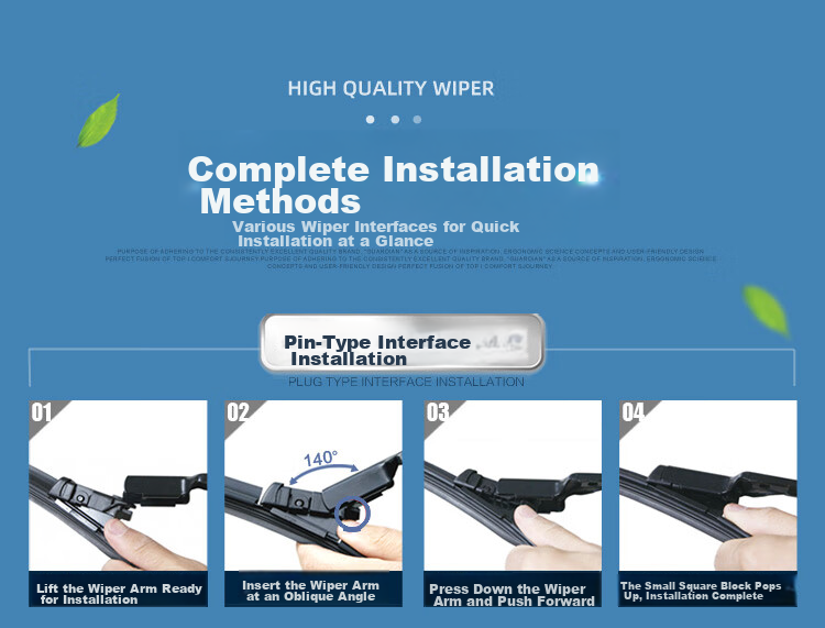 Aoye Windshield Wipers Suitable for Roewe 950(11-19)/e950, Frameless Design, Original Size Front Wipers, 1 Pair, 26+18 Inches 11