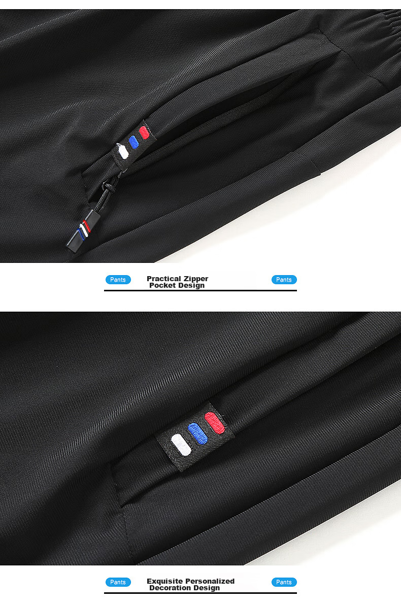 JEEP SPIRIT Casual Pants, Summer Ice Silk Trousers, Breathable Quick-Dry Versatile Lightweight Casual Sports Pants, Black Ankle-Tied, 5XL 20