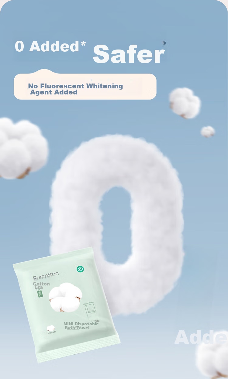 PurCotton Disposable Towels, Pure Cotton, Thickened, for Hotels, Travel, Business Trips, Portable, 80x32cm, 3 Packs 9
