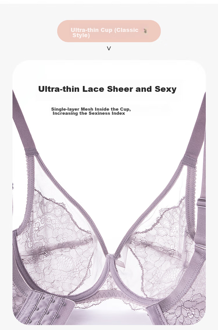 Ordifen 26 New Style Bra, Minimizing for Large Breasts, Full Coverage, Ultra-Thin, Low-Collar, Brassiere Set, Plus Size Women's Bra XB3314 11