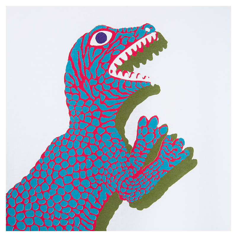 ps paul smith 保罗史密斯 19春夏男士白色恐龙图案印花圆领t恤 m2r