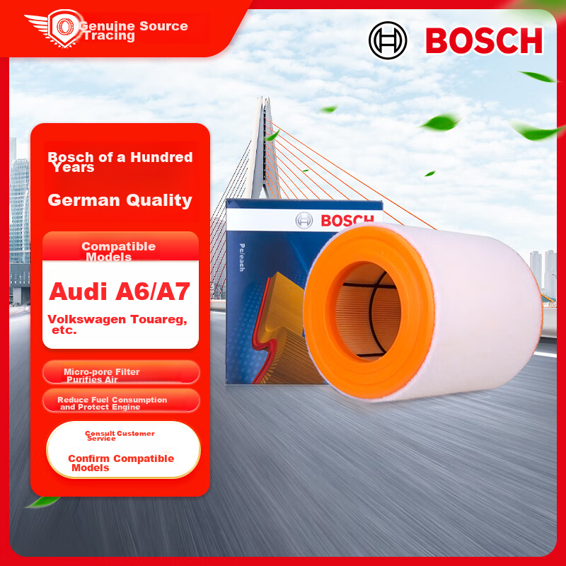 BOSCH Automotive Air Filter Element, Air Cleaner Filter 2943, for Audi A6/A6L/A7/S6/S7/RS7/Volkswagen Phideo