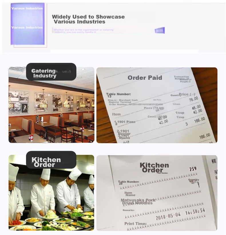 Youku 80mm Thermal Receipt Printer, Restaurant Kitchen Supermarket Retail Takeout Printer with Automatic Paper Cutting, USB And Network Port Versio 5