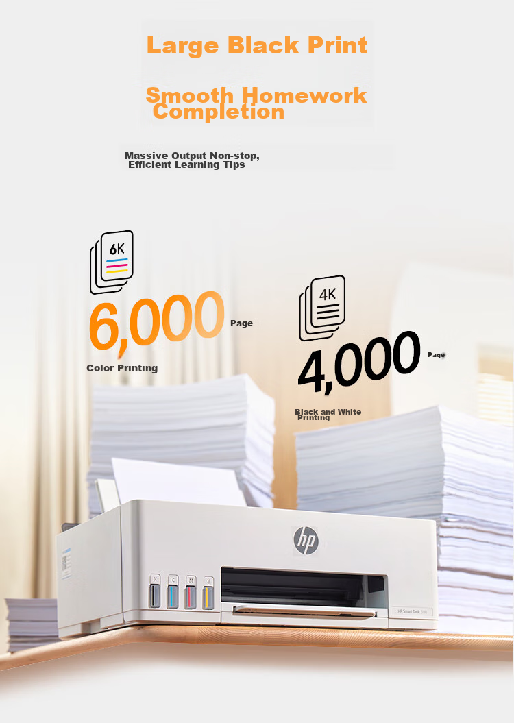 HP 538 Color Wireless Continuous Ink Supply High-Capacity Multifunction Home Inkjet Printer with Automatic Document Feeder, Family Printing (Print, Copy, Scan) 6